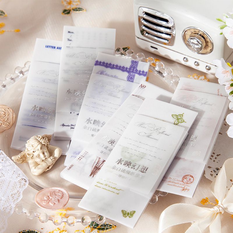 

FD022 -- Set Journaling Paper Kit Transparant / Aesthetic Paper / Kertas Transparant / 30 SHEETS