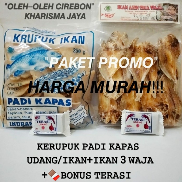 

PROMO KERUPUK PADI KAPAS UDANG/IKAN + IKAN BILIS ASIN TiGAWAJA 350Gram