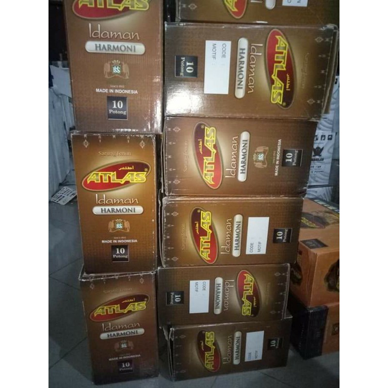 Grosir 10 pcs SARUNG ATLAS IDAMAN KEMBANG HARMONI