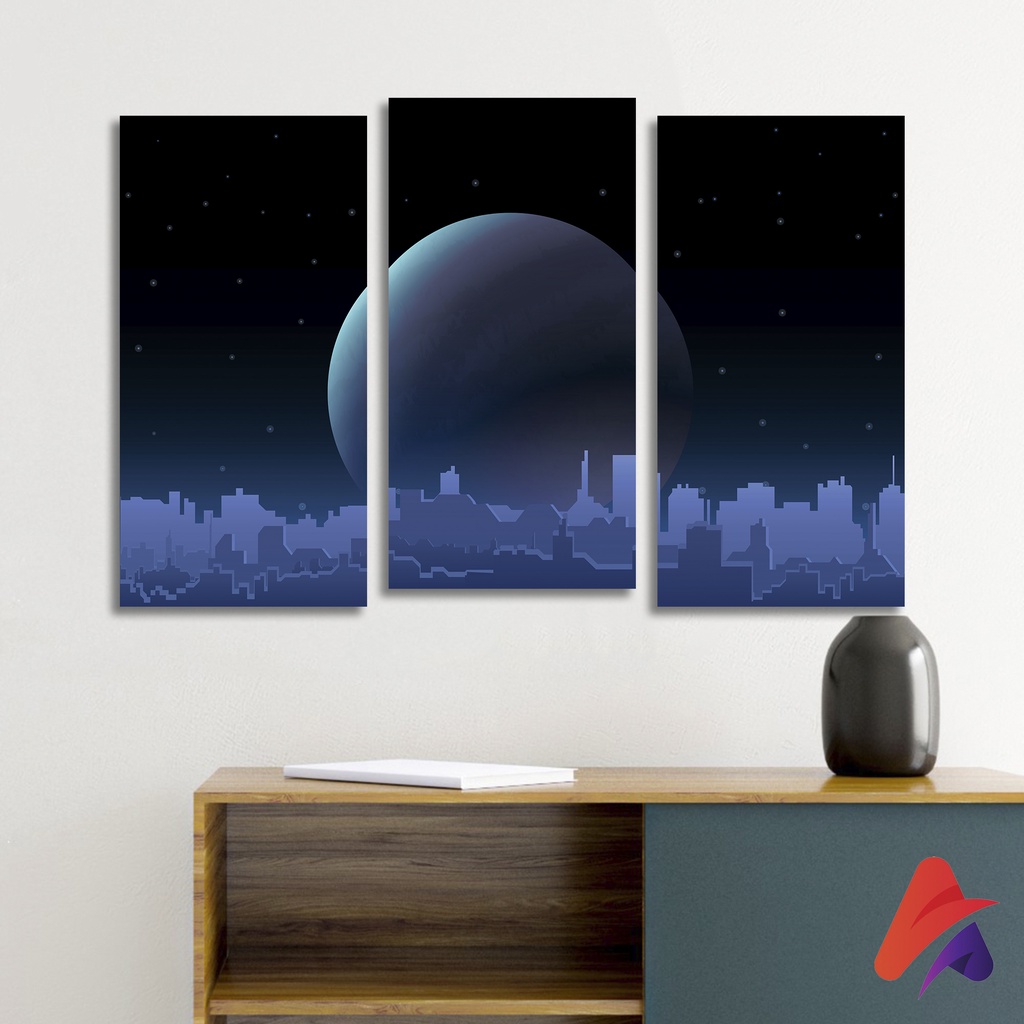 HIASAN DINDING SATU SET ISI 3 LANGIT BULAN SKY WALL DECOR QUOTE PAJANGAN DINDING DEKORASI DINDING