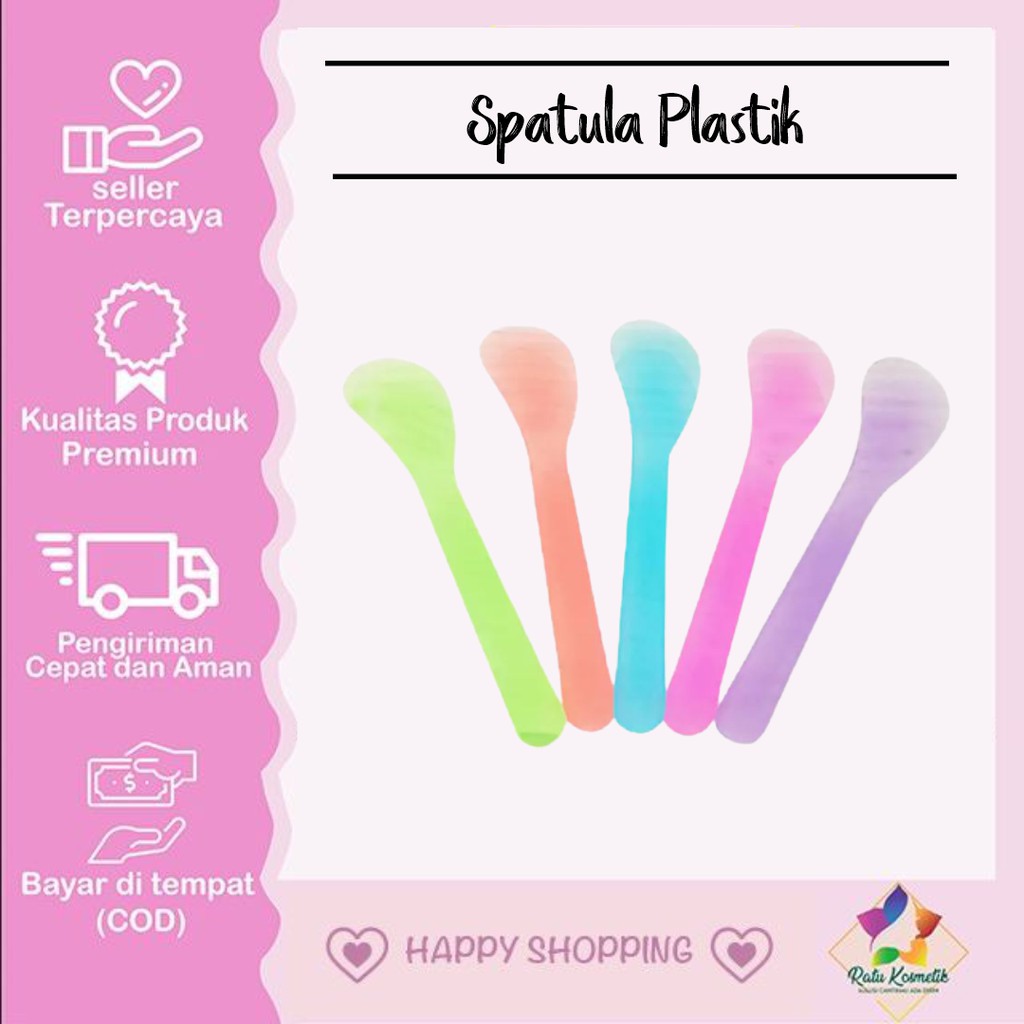 ❤ RATU ❤ Spatula Masker Plastik Murah Sendok Cream Mini