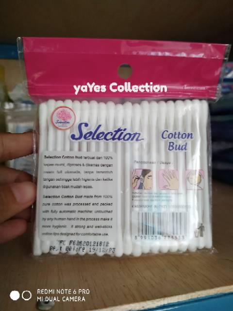 Selection 100 cotton bud buds korek kuping pembersih telinga anak coton kapas stick ulir higinis