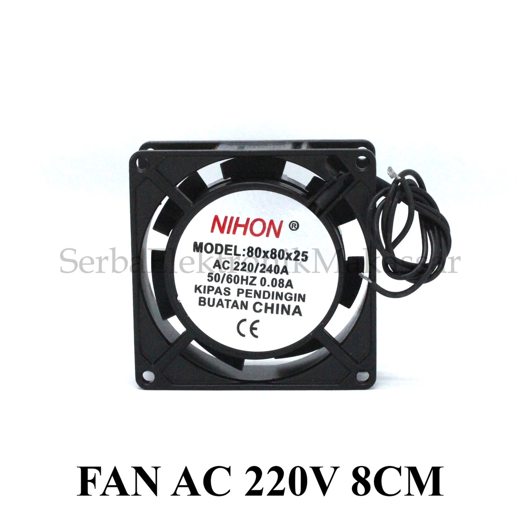 Kipas Panel Fan AC220Volt Body Besi 8cm 9cm