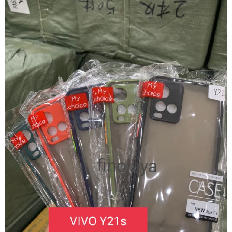 Case Aero My choice Vivo Y21s Y33s Y21A Y21T Y33A Y21 2021 Silikon Dove Pelindung Camera