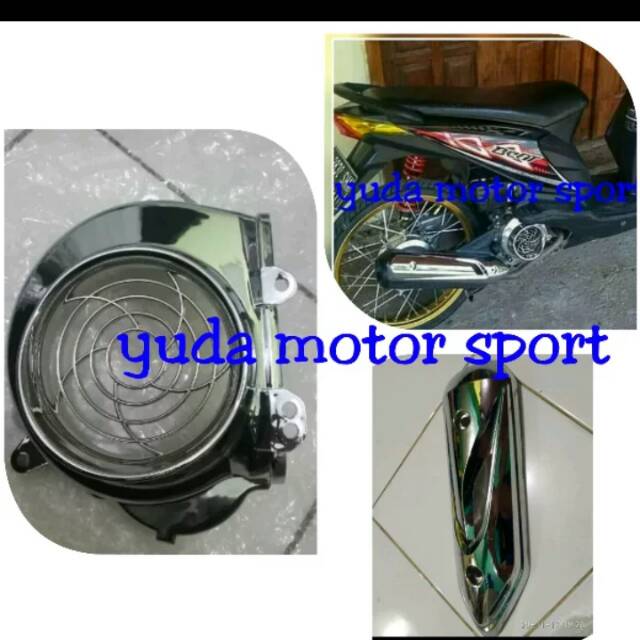 Variasi beat karbu crum tutup knalpot beat karbu tutup kipas beat karbu