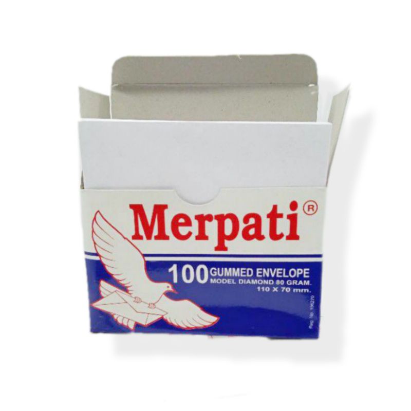 

AMPLOP MERPATI KECIL PUTIH POLOS 110 x 70 mm 100 Lembar