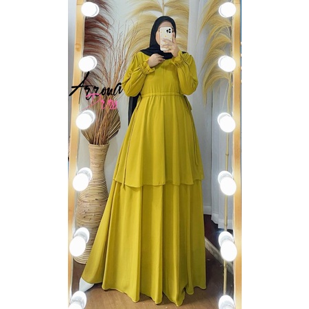 ARRONA DRESS_BAHAN CERUTY BABY DOLL PREMIUM FULL FURING BUSUI/FRIENDLY