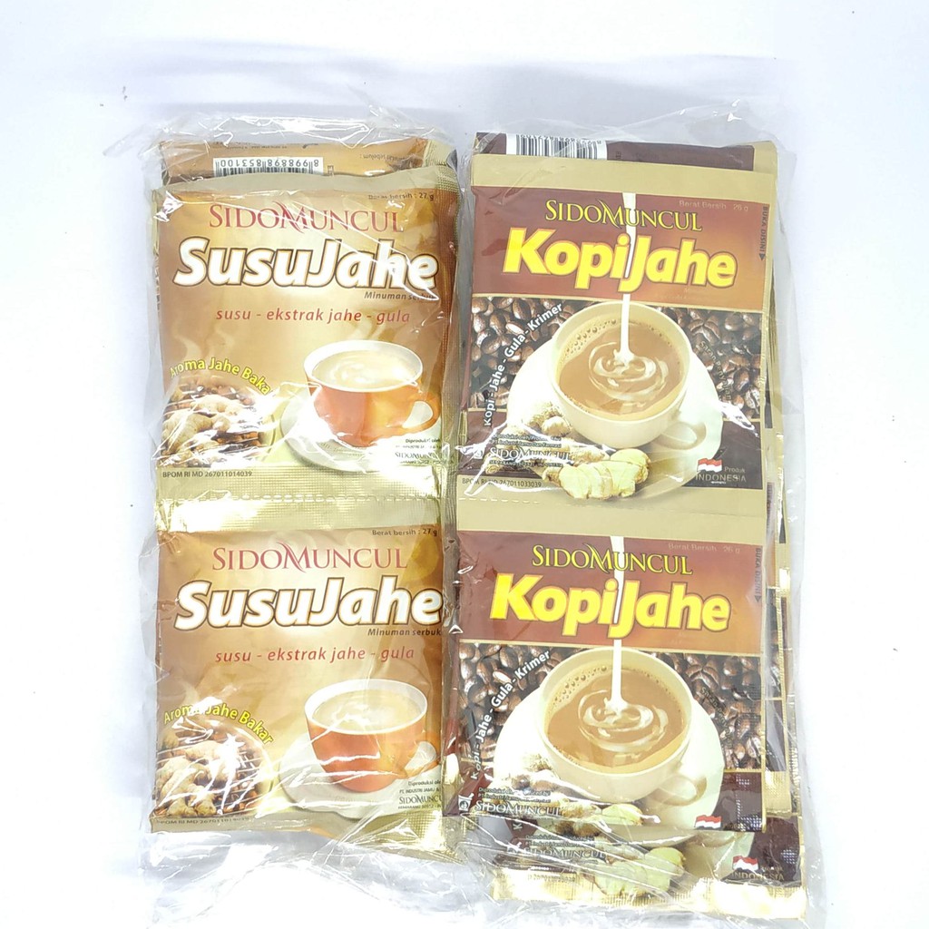 

MURAH! SUSU JAHE ATAU KOPI JAHE CAP SIDOMUNCUL ISI 10 SACHET