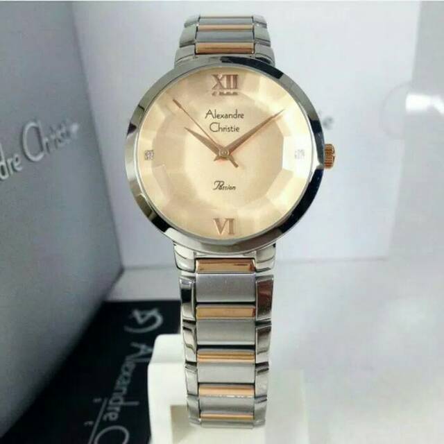 JAM TANGAN CEWEK / WANITA ALEXANDRE CHRISTIE AC 2616 SILVER ROSEGOLD