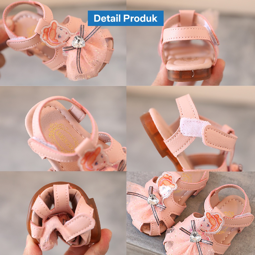 LAPAGO - Sandal Selop Anak Bayi Perempuan Pesta Mutiara Import Size 3 Bulan - 2 Tahun Type MBG