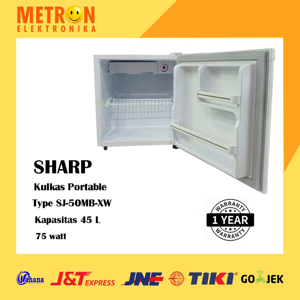 SHARP MINI BAR SJ 50 MB XW / KULKAS LEMARI ES PORTABLE 45 LITER / SJ50MBXW