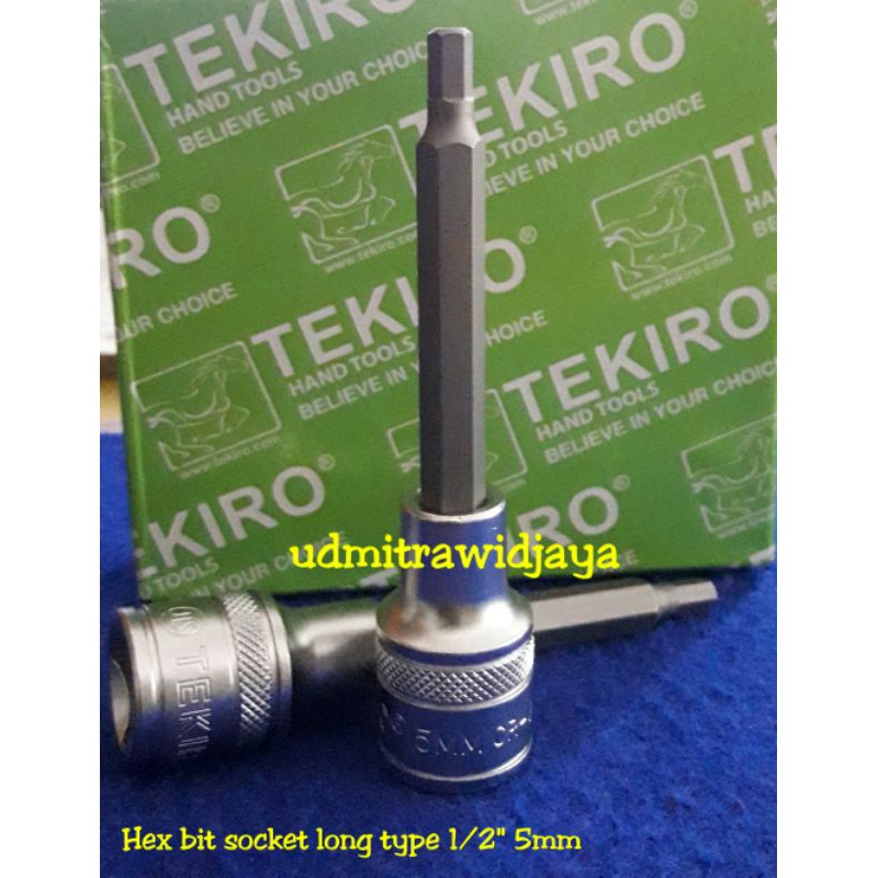 Kunci sok L / hex bit socket L 1/2&quot; kunci sock L 5mm kunci sok L baut 12an Tekiro JIS Japan standart