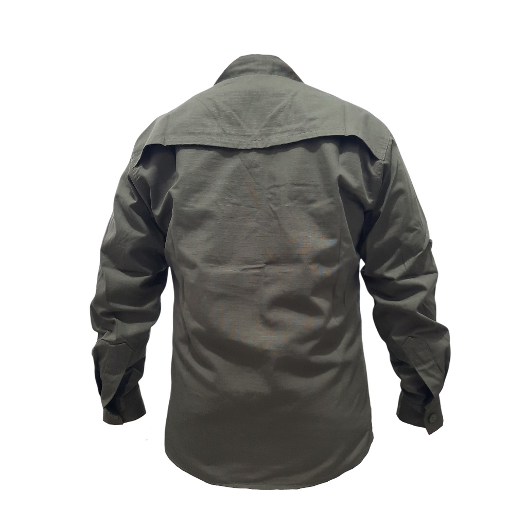 Kemeja Tactical Outdoor Hijau Olive, Pol PP