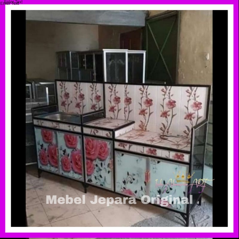 Meja Dapur Serbaguna & Wastafel Cuci Piring & Rak Piring Alumunium