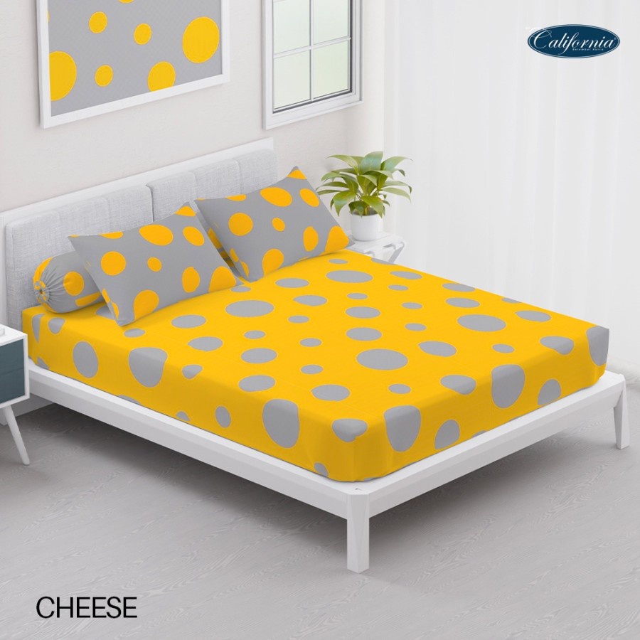 GROSIR SPREI  #CALIFORNIA Sprei King Fitted 180X200-CHEESE