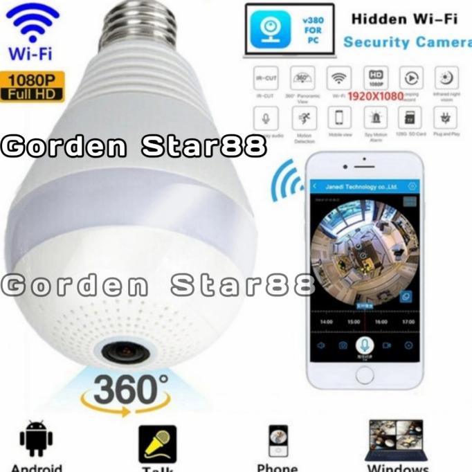 Lampu Bohlam CCTV Kamera Wireless VR Spy Cam