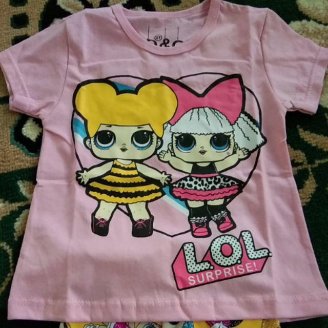 kaos anak perempuan karakter lol  surprise Shopee  Indonesia