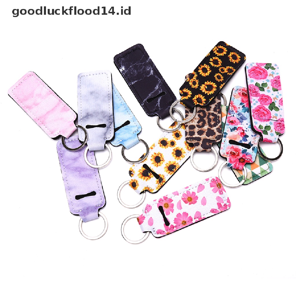 [OOID] 1pcs Creative Keychain Portable Lipstick Cases Cover Balm Holders Keyring Gifts ID