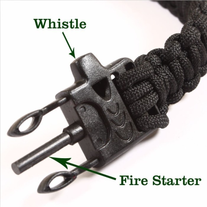 Gelang Pemantik Api Dengan Magnesium Flint Fire Starter Paracord