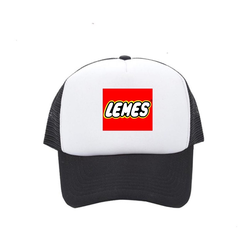 COD TERLARIS Topi Custom LEMES Hitam Putih