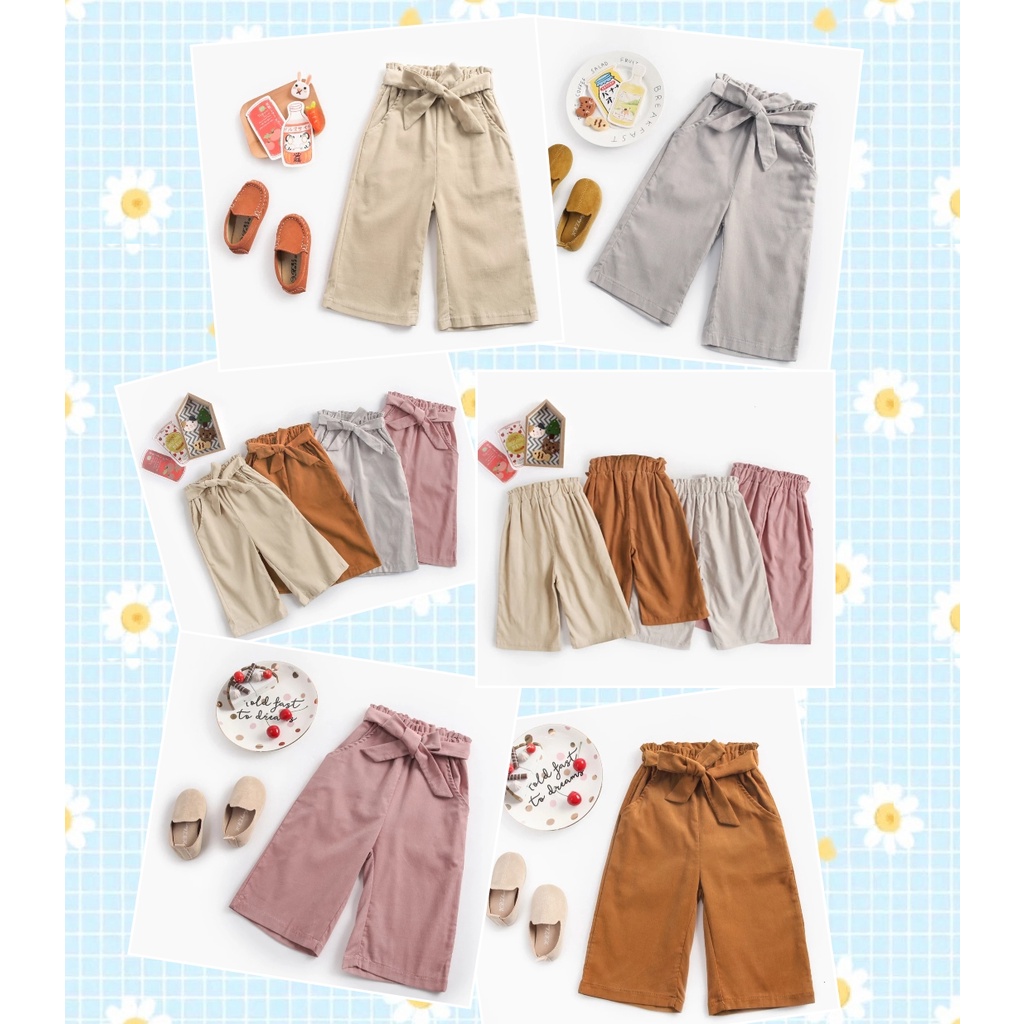 PROMO KULOT ANAK!! Alena Linen Pants CELANA ANAK KULOT ANAK CELANA ANAK PEREMPUAN KULOT ANAK TERLARIS