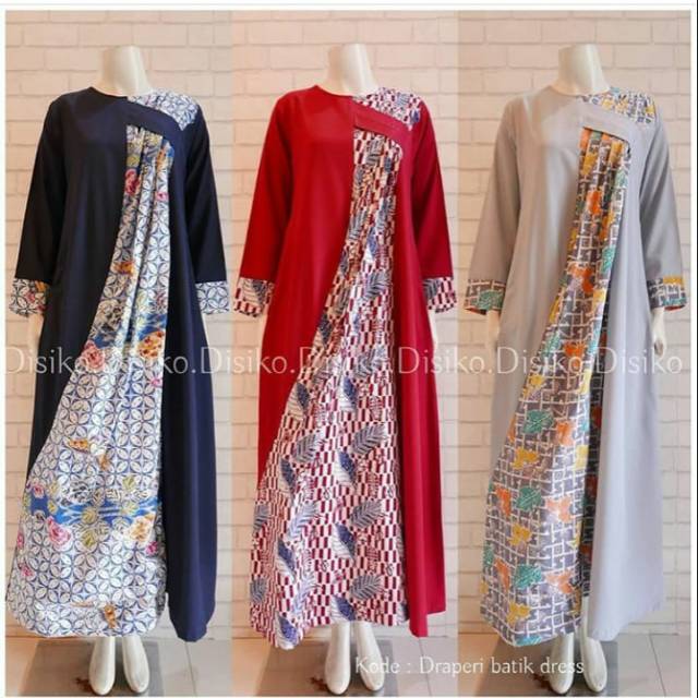 Disiko gamis batik draperi