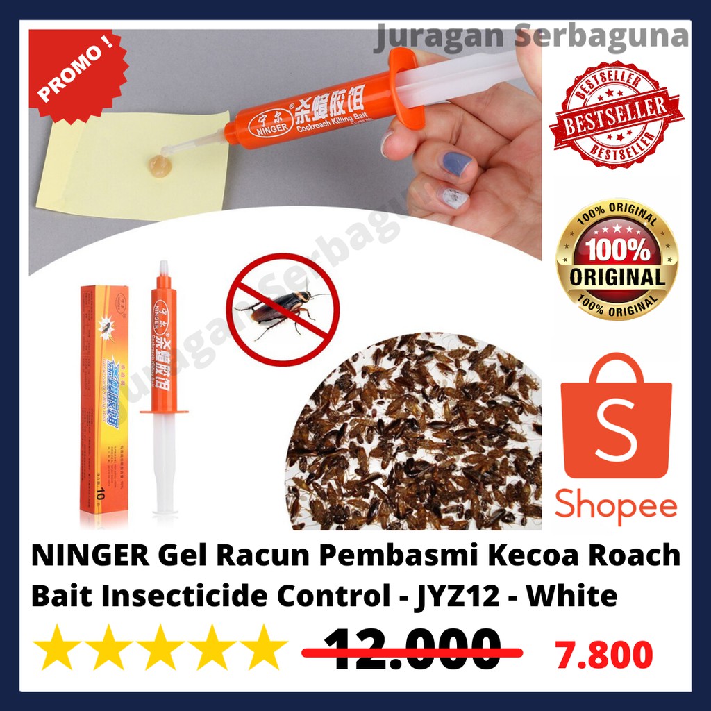 NINGER Gel Racun Pembasmi Kecoa Roach Bait Insecticide Control - JYZ12 - White