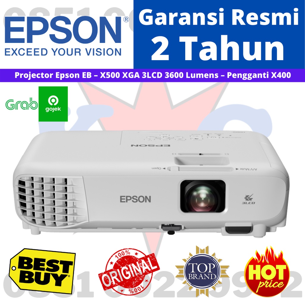 Projector Epson EB-X500 EBX500 EB X500 XGA 3LCD 3600 Lumens – Pengganti X400