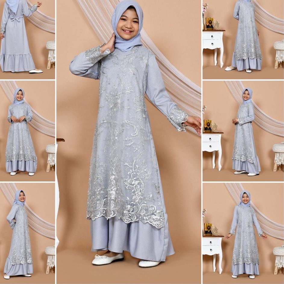 ☂ GAMIS MITHA ANAK MAXI TANGGUNG 9-12th DRESS MUSLIM REMAJA BRUKAT TILE BORDIR LEBARAN IDUL FITRI PR