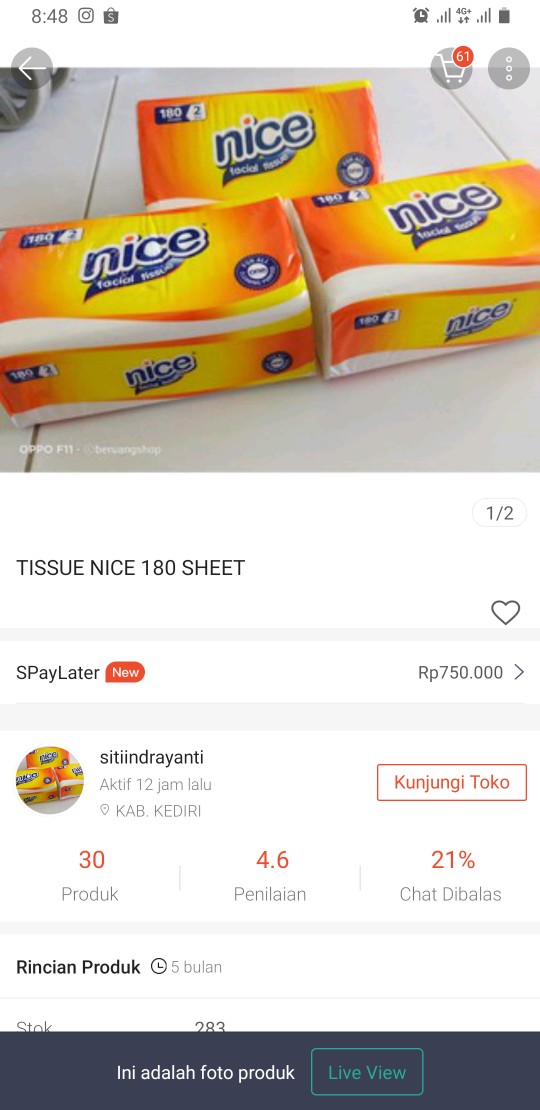 Tissue Nice 180 Sheet