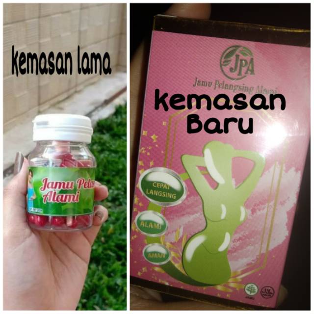 Jamu Pelangsing Alami (JPA) 30 kapsul ( kemasan baru, kapsul pink