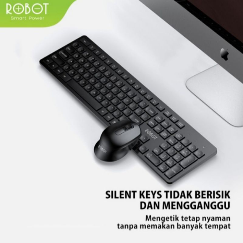 Keyboard Wireless And Mouse Combo Robot KM4000 Robot Keyboard Wireless