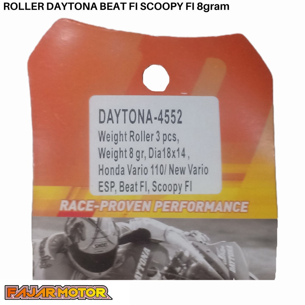 ROLLER RACING DAYTONA VARIO 110 BEAT FI SCOOPY FI  4552 4533 4534534