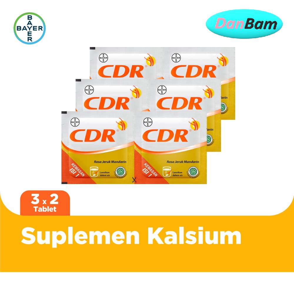 CDR Suplemen Kalsium Rasa Jeruk 3 x 2 Sachet