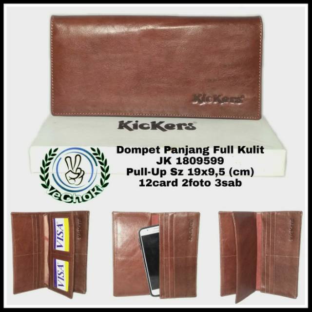 Dompet Panjang Pria Wanita Full Kulit Sapi Asli - Kickers