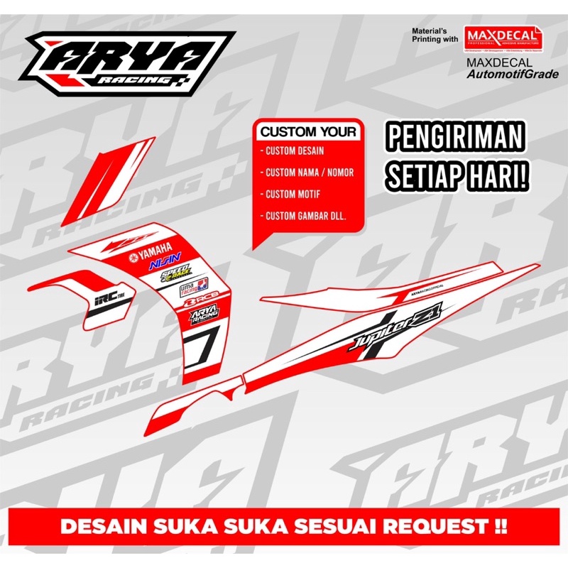 STRIPING JUPITER Z1 CUSTOM KEREN MOTIF ROAD RACE / MOTOGP KEREN!!