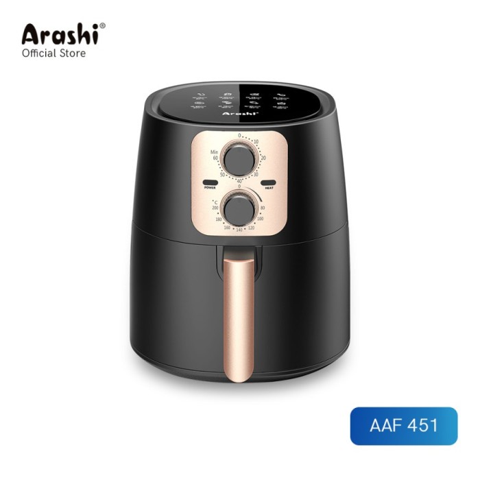 Air Fryer Arashi AAF451 Penggoreng Tanpa Minyak Deep Fryer 4,5 Liter