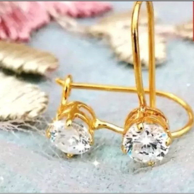 anting wanita dewasa motif Desi GOLD ritanium anti luntur