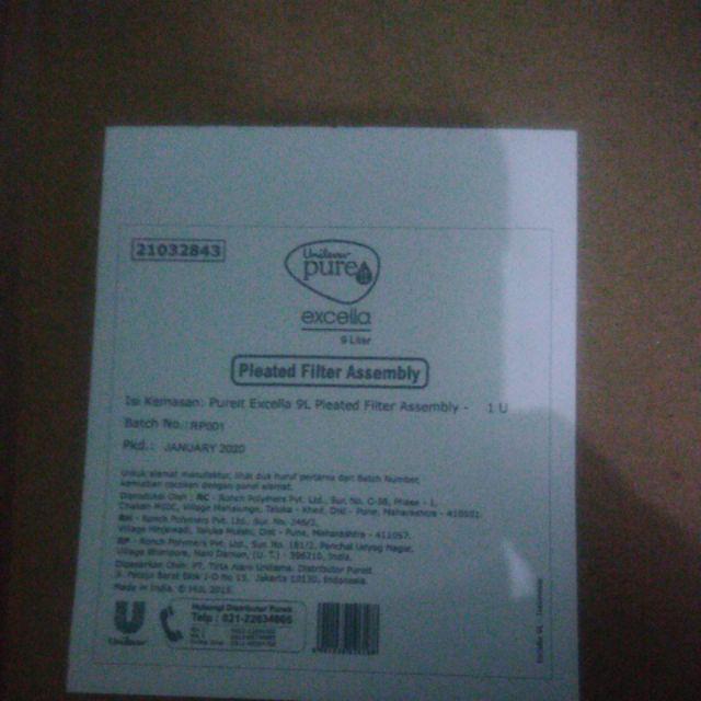 Pureit Water Prfr Ad Pleated Fit Asmbly (saringan Serat Mikro Excella)