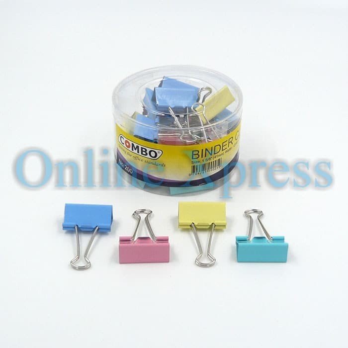 Binder Clip / Klip Warna / Klip Sedang/ Penjepit Kertas 200 Combo