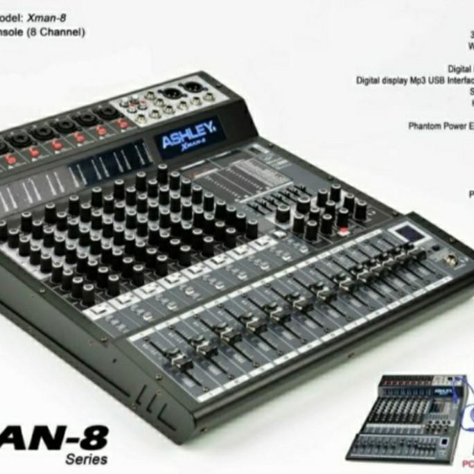 Mixer Audio Ashley Original X Man8/Xman8 8Channel Usb Bluetooth Record
