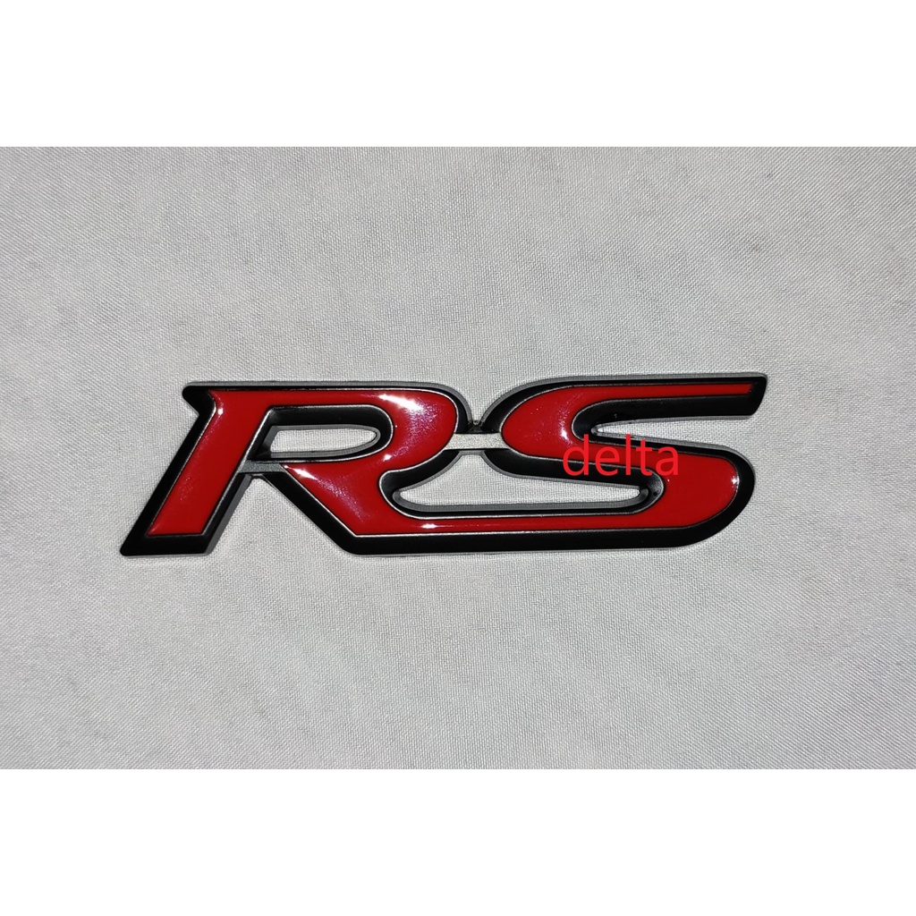 Logo/Emblim RS Merah list Hitam, Honda (besi)