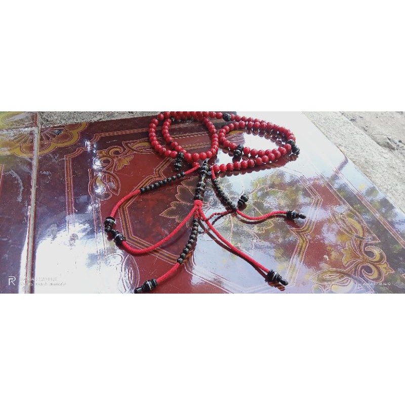 tasbih tijani super kualitas red coral ORI 10mm bulat