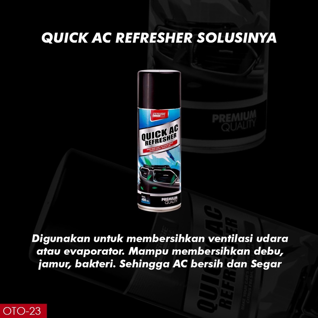 Pembersih Evaporator kisi mobil ventilasi udara penyegar ac refresher aroma lemon citrus zerone quick