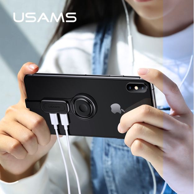 USAMS AU06 Dual Lightning Ring Holder Adapter original100%asli