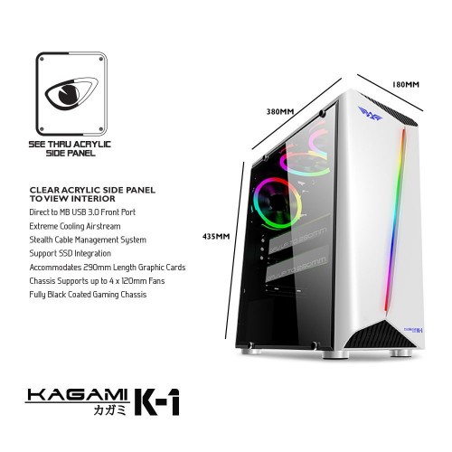 Armaggeddon Kagami K1 Micro ATX With RGB Lightning Effect