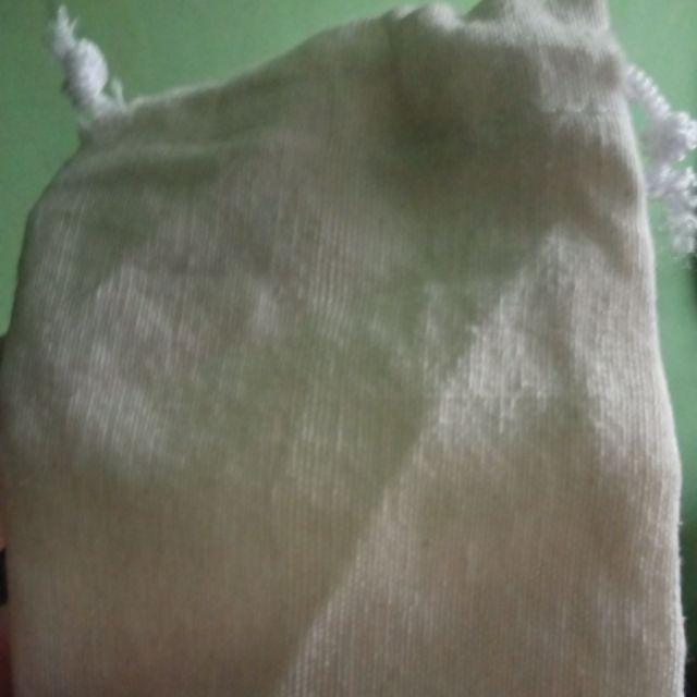 Pouch Kantong Serut Aksesoris / Sedotan Stainless / Kacamata Bahan Bludru Blacu Kanvas Custom Size