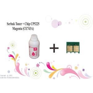 Serbuk Toner + Chip CP5225 Magenta (CE743A)