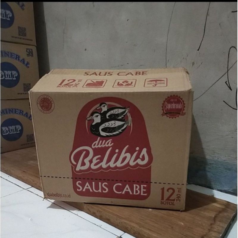 

sambal dua belibis 340ml dus isi 12 / Saus cabe dua belibis botol