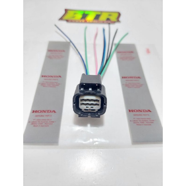 Socket soket konektor CONECTOR LAMPU REFLEKTOR SAKLAR KIRI HEADLAMP depan 8 pin honda VARIO 110 Led 